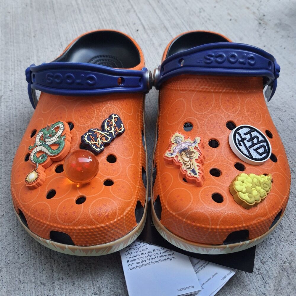 Dragon Ball Z x Crocs GOKU Classic Clogs Mens 6 Womens 8 Orange And Blue NEW
